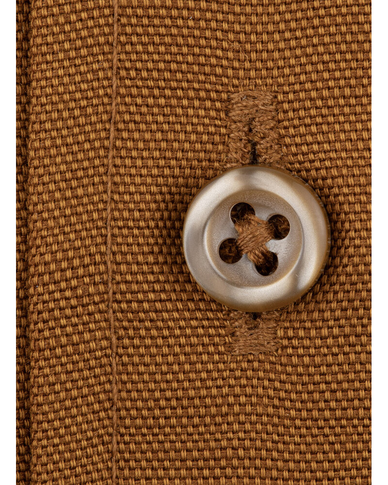 XOOS Chemise homme rouille à col souple