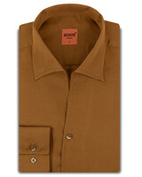 XOOS Chemise homme rouille à col souple