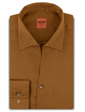 XOOS Chemise homme rouille à col souple