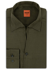 XOOS Chemise homme vert kaki à col souple