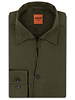 XOOS Chemise homme vert kaki à col souple