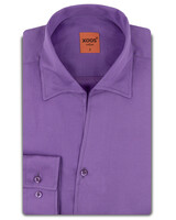 XOOS Chemise homme mauve à col souple