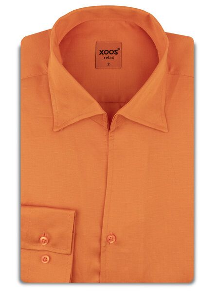XOOS Men’s orange shirt with soft collar