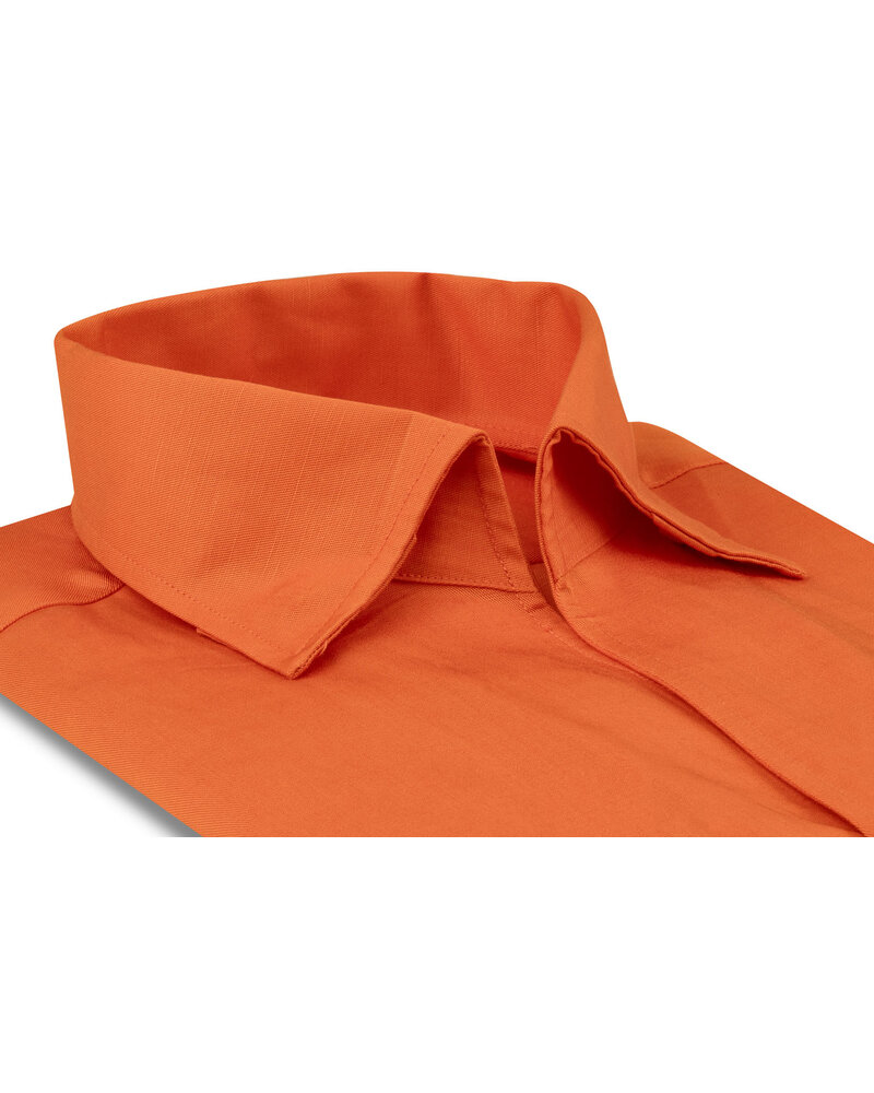 XOOS Chemise homme orange à col souple