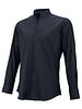 XOOS Chemise homme en popeline noire et col droit ouvert (Double Retors)
