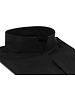XOOS Men’s black poplin shirt with an open straight collar (Double Twisted)