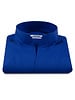 XOOS Chemise homme en popeline bleu électrique et col droit ouvert (Double Retors)