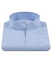 XOOS Chemise homme bleue à fines rayures bleues et col droit ouvert