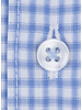 XOOS Men’s white shirt with small sky blue checks and chambray lining (Double Twisted)