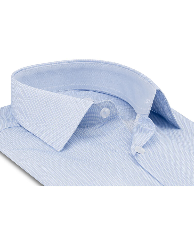 XOOS Men’s sky blue cotton woven shirt with chambray lining