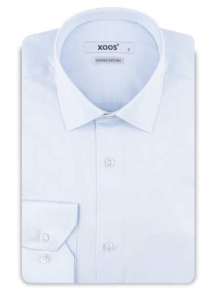 XOOS Men's light blue  dress shirt (Double Twisted) - Copy