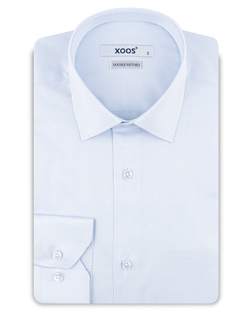 XOOS Men's light blue  dress shirt (Double Twisted) - Copy