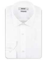 XOOS Men’s white twill shirt with a French collar