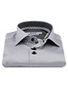 XOOS Chemise homme grise à double boutonnage et doublure carbonne et imprimée