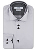 XOOS Men’s grey shirt with double-button placket and carbon-colored printed lining