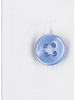 XOOS Men’s white shirt with sky blue printed lining and matching multicolored buttons (Double Twisted)