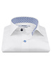 XOOS Chemise homme blanche à doublure ciel imprimée et boutons multicolores assortis (Double Retors)