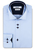 XOOS Chemise homme ciel à double boutonnage et doublure marine et imprimée