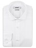 XOOS Men's white shirt with tonal micro-checks (Double Twisted)