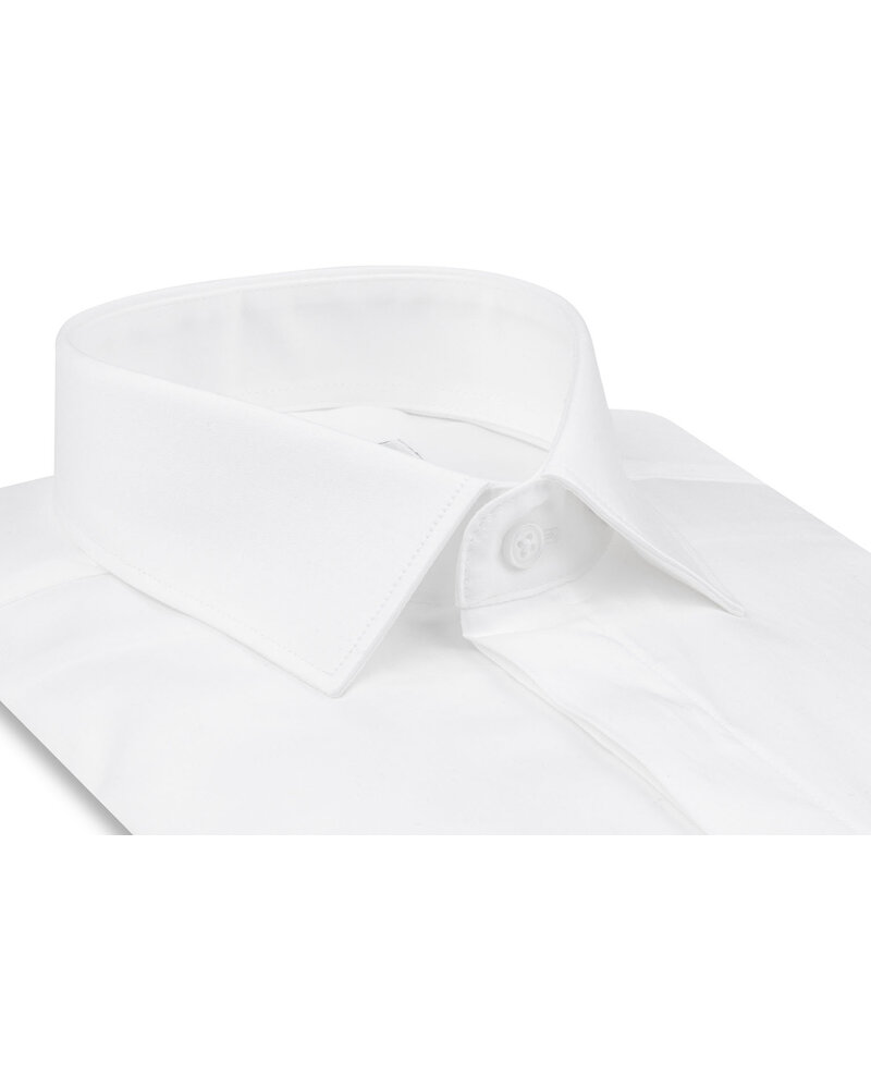XOOS Men's white shirt with French collar and concealed placket (Double Twisted)