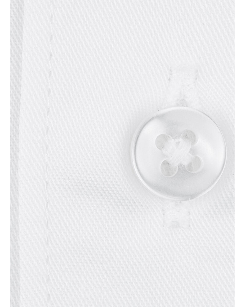 XOOS Men's white shirt with Italian collar in fine twill (Double Twisted)
