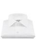 XOOS Chemise homme blanche à col Italien en Pinpoint (Double Retors)