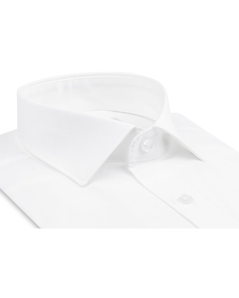 XOOS Men's white shirt with Italian collar in pinpoint oxford (Double Twisted)