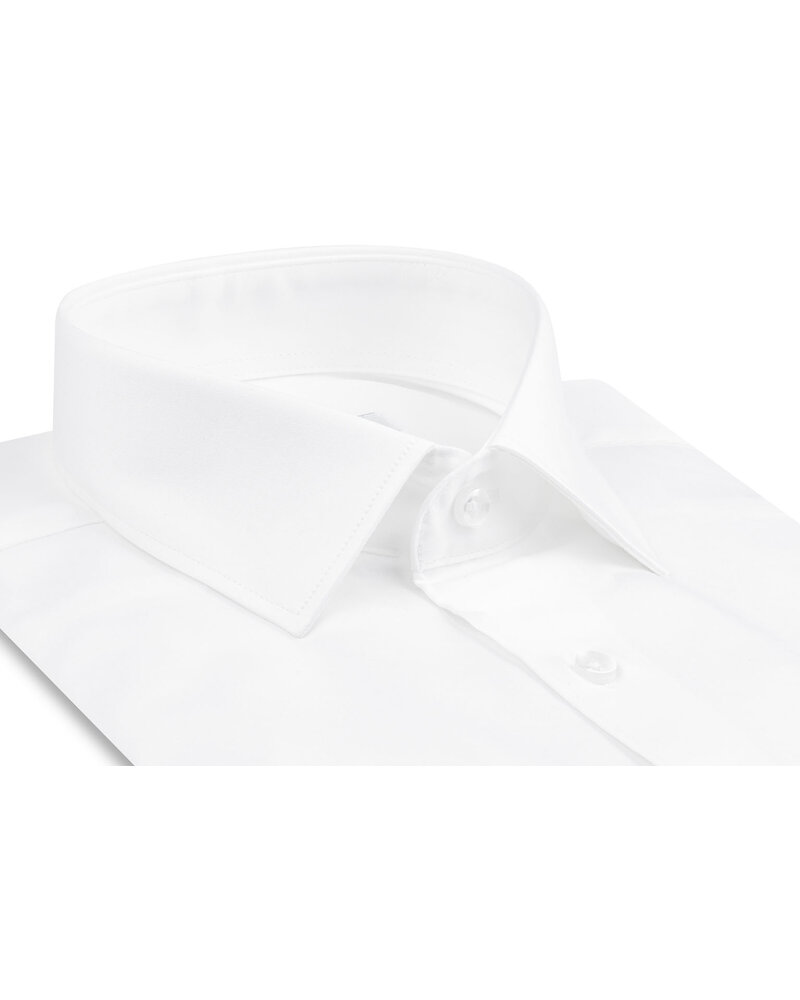 XOOS Men's white shirt with French collar in cotton satin