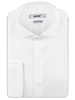 XOOS White shirt with wing collar, French cuffs and concealed placket