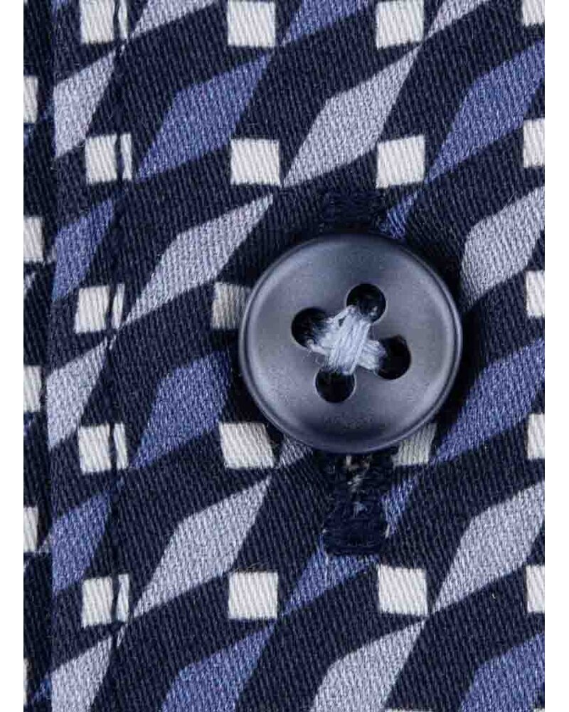XOOS Chemise homme à motif imprimé bleu et gris