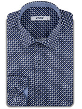 XOOS Men's shirt with a blue and grey print