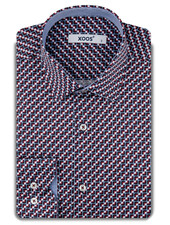 XOOS Chemise homme à motif imprimé ciel et rouge