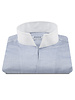 XOOS Men's blue jacquard financial shirt with open straight collar (Double Twisted)