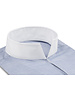 XOOS Men's blue jacquard financial shirt with open straight collar (Double Twisted)