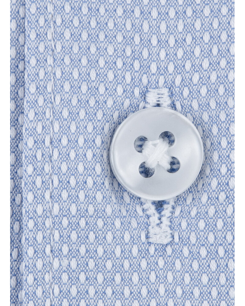 XOOS Chemise homme dobby ciel (Double Retors)