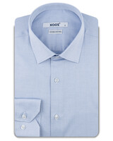 XOOS Chemise homme dobby ciel (Double Retors)