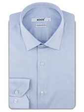 XOOS Men's sky-blue dobby shirt (Double Twisted)