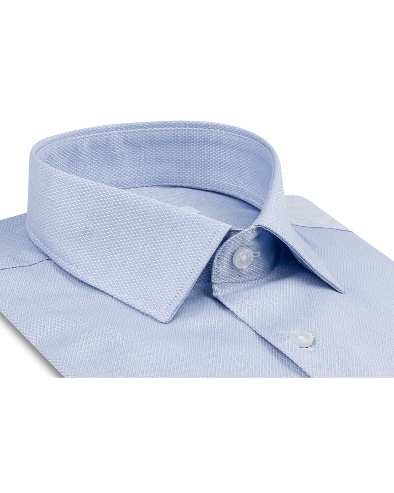 XOOS Chemise homme dobby ciel (Double Retors)