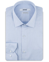 XOOS Chemise homme en coton tissé ciel (Double Retors)