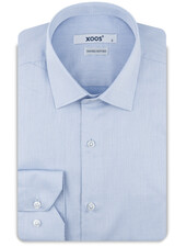 XOOS Men's sky-blue woven cotton shirt (Double Twisted)