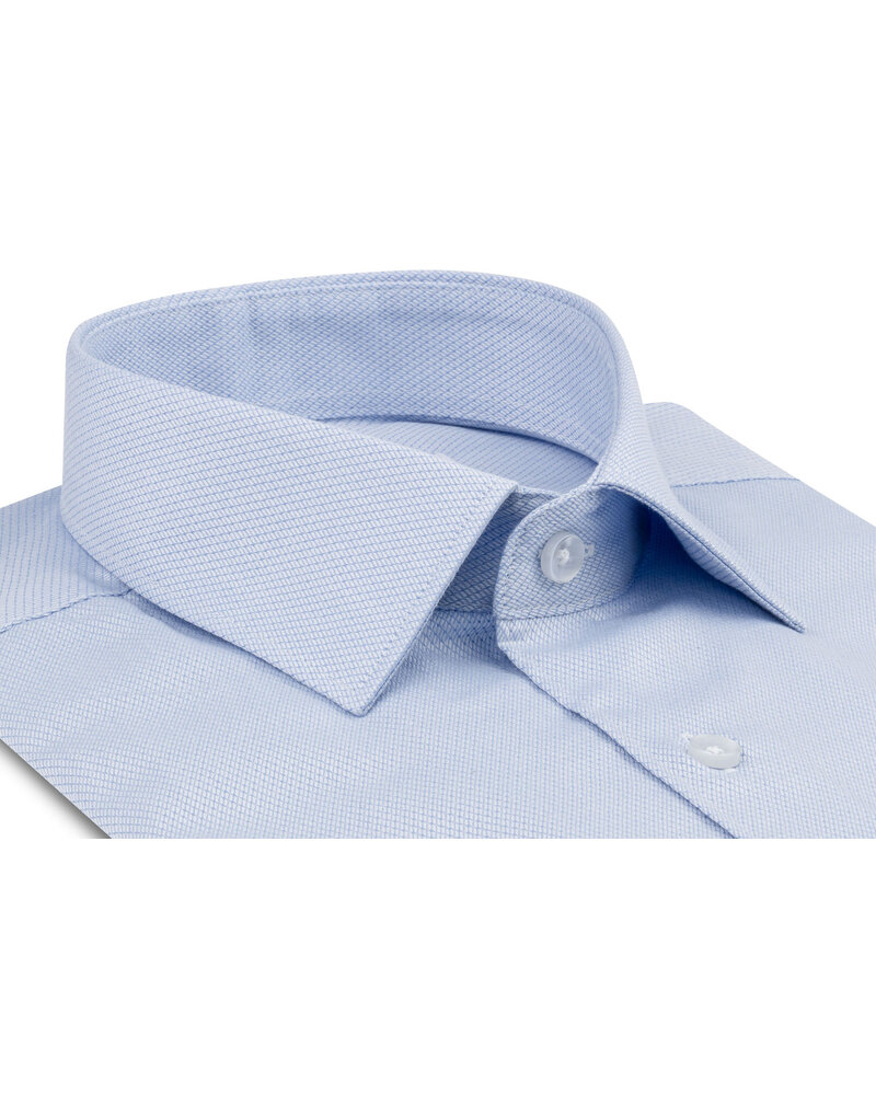 XOOS Chemise homme en coton tissé ciel (Double Retors)