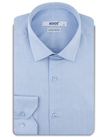XOOS Chemise homme ciel à col Français (Double Retors)