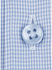 XOOS Men's sky-blue houndstooth shirt with a cutaway collar (Double Twisted)
