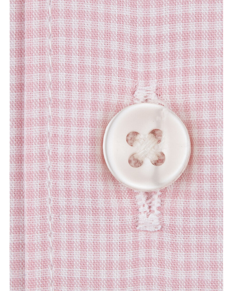 XOOS Chemise homme à micro vichy rose (Double Retors)