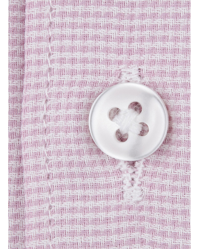 XOOS Men's pink houndstooth shirt with a cutaway collar (Double Twisted)