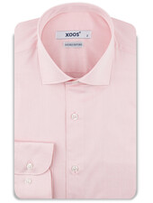 XOOS Men's pink gabardine shirt (Double Twisted)