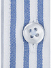 XOOS Chemise homme à rayures ciel et col Cutaway (Double Retors)