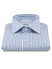 XOOS Men's sky-blue-striped shirt with a cutaway collar (Double Twisted)