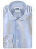 XOOS Men's sky-blue-striped shirt with a cutaway collar (Double Twisted)