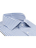 XOOS Men's sky-blue-striped shirt with a cutaway collar (Double Twisted)